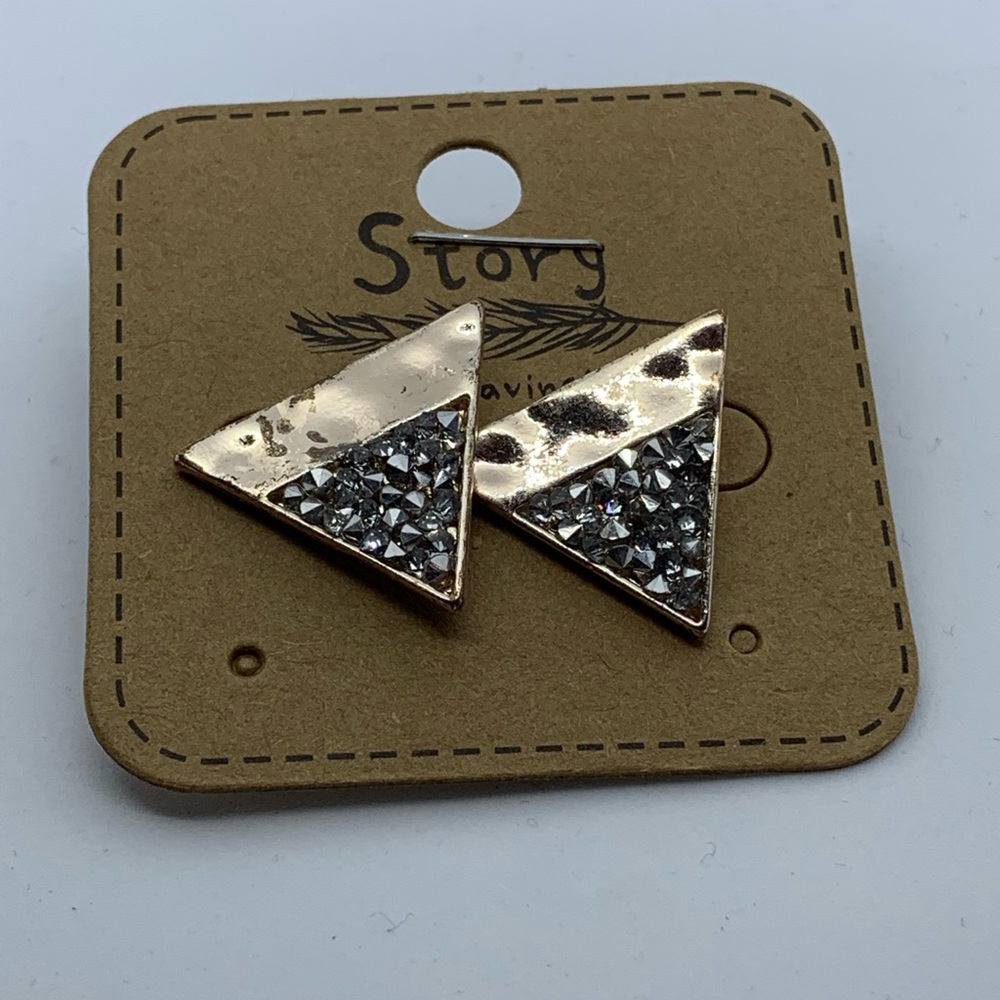 Rose gold crystal earrings